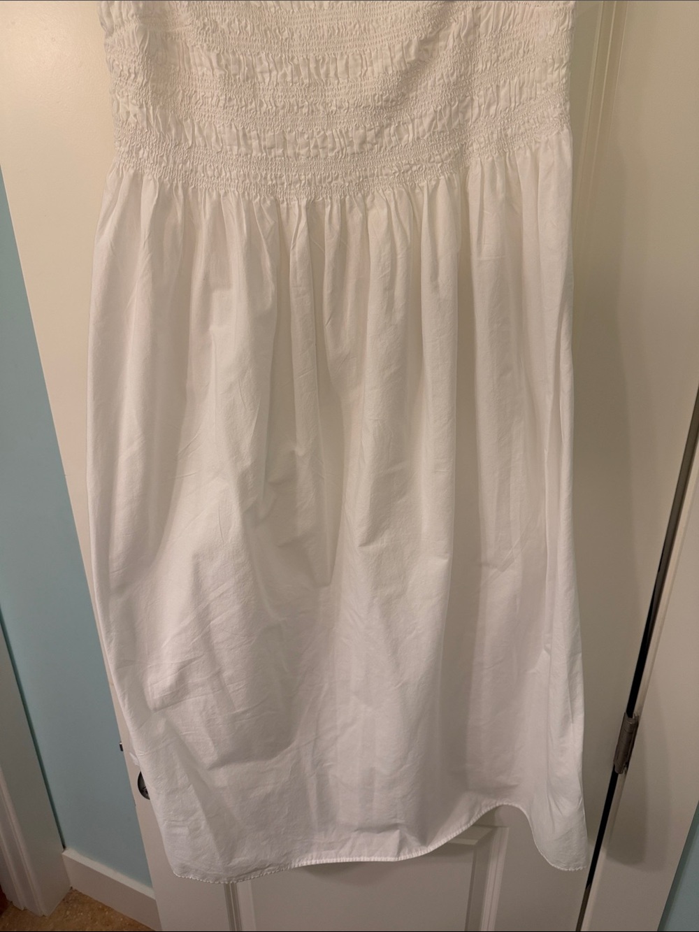 H&M White Strapless Smocked Midi Sundress - Picture 4 of 8